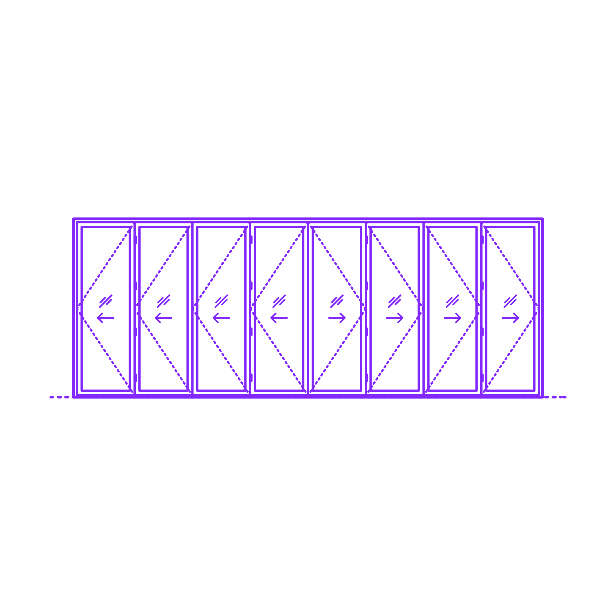 Buildings Folding Doors Bifold Exterior Door 8 Panels Split Outline Svg Vector Free Vectors